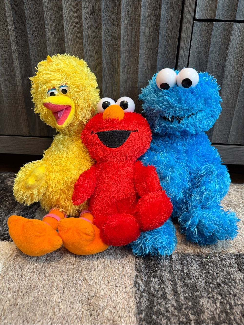 Sesame Street stuffies: (mini talking) Elmo, (Gund) Big Bird Cookie Monster GUC!